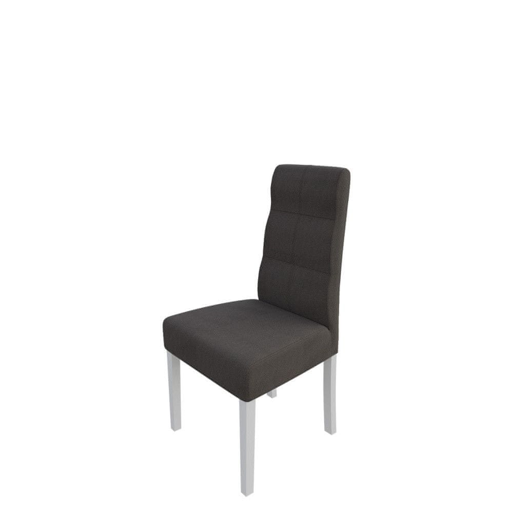 Veneti Jedálenská stolička MOVILE 37 - biela / tmavá hnedá 2